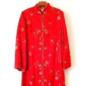 Vintage asian-inspired satin robe